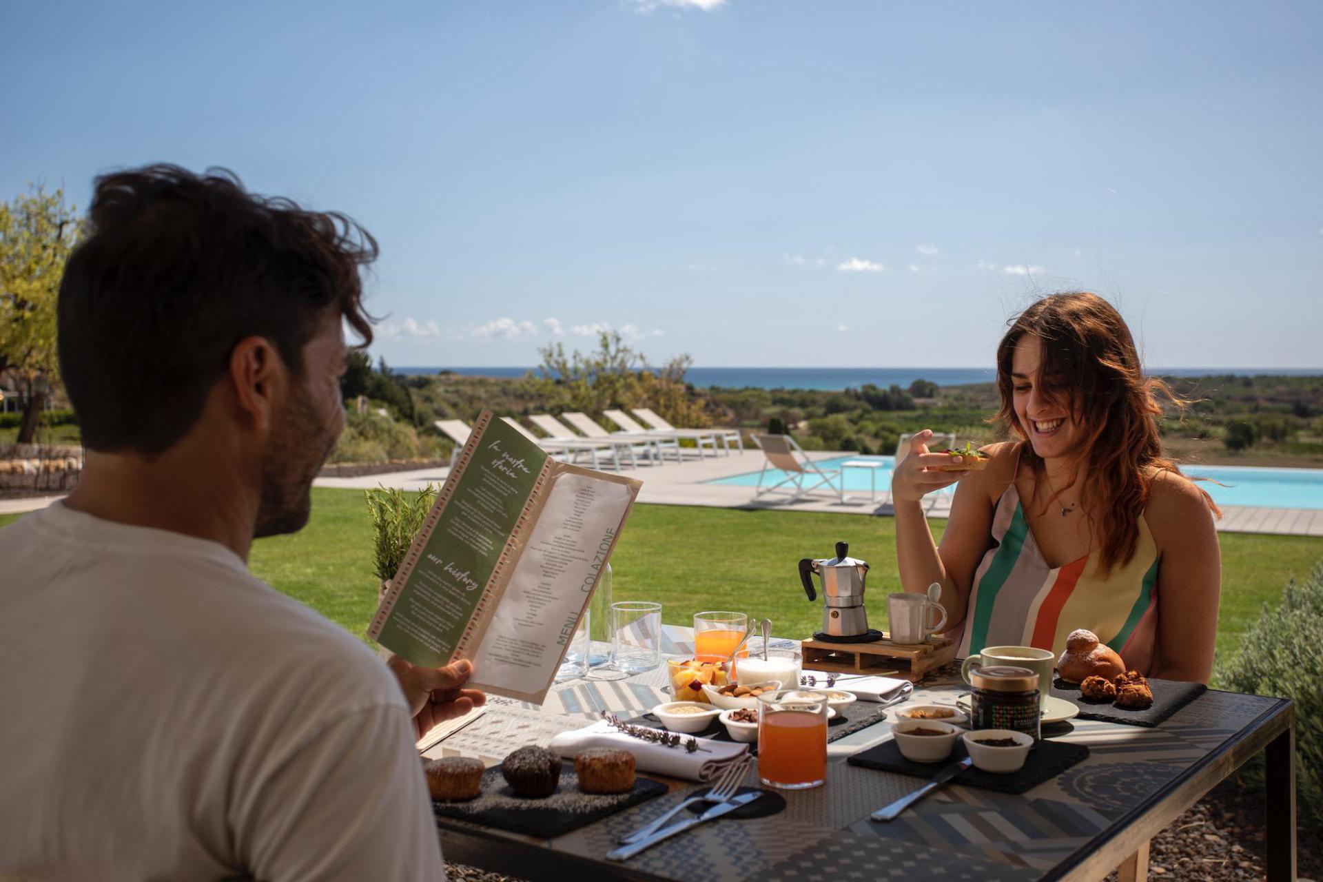 Agriturismo biologico con vista sul mare